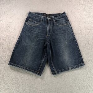 VTG Southpole Shorts Mens 32 Blue Y2K Jeans Baggy  Wide Leg Jorts Skater Faded